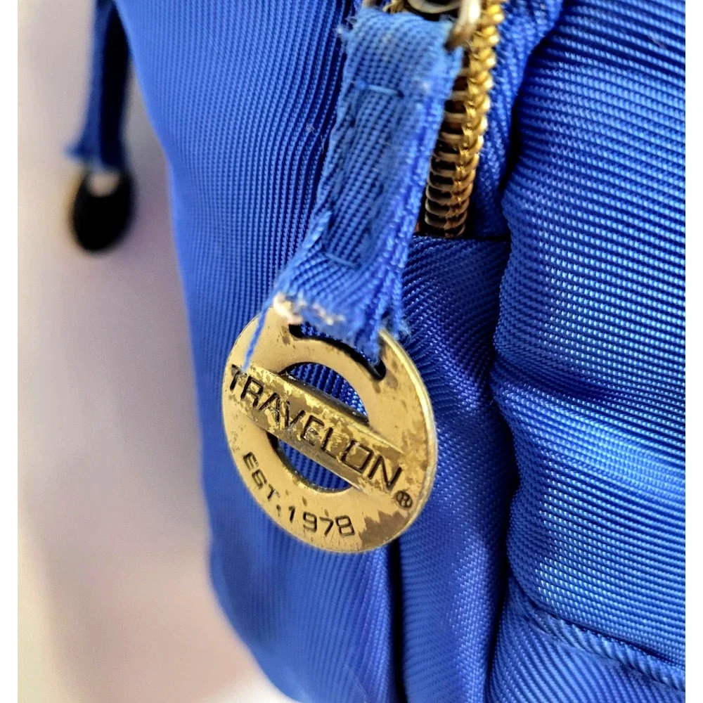 Travelon‎ Crossbody Bag Blue Small Adjustable Strap Multi Pocket Travel Purse